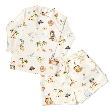Bundle - Treasure Island Rashie Vest & Board Shorts | Snuggle Hunny