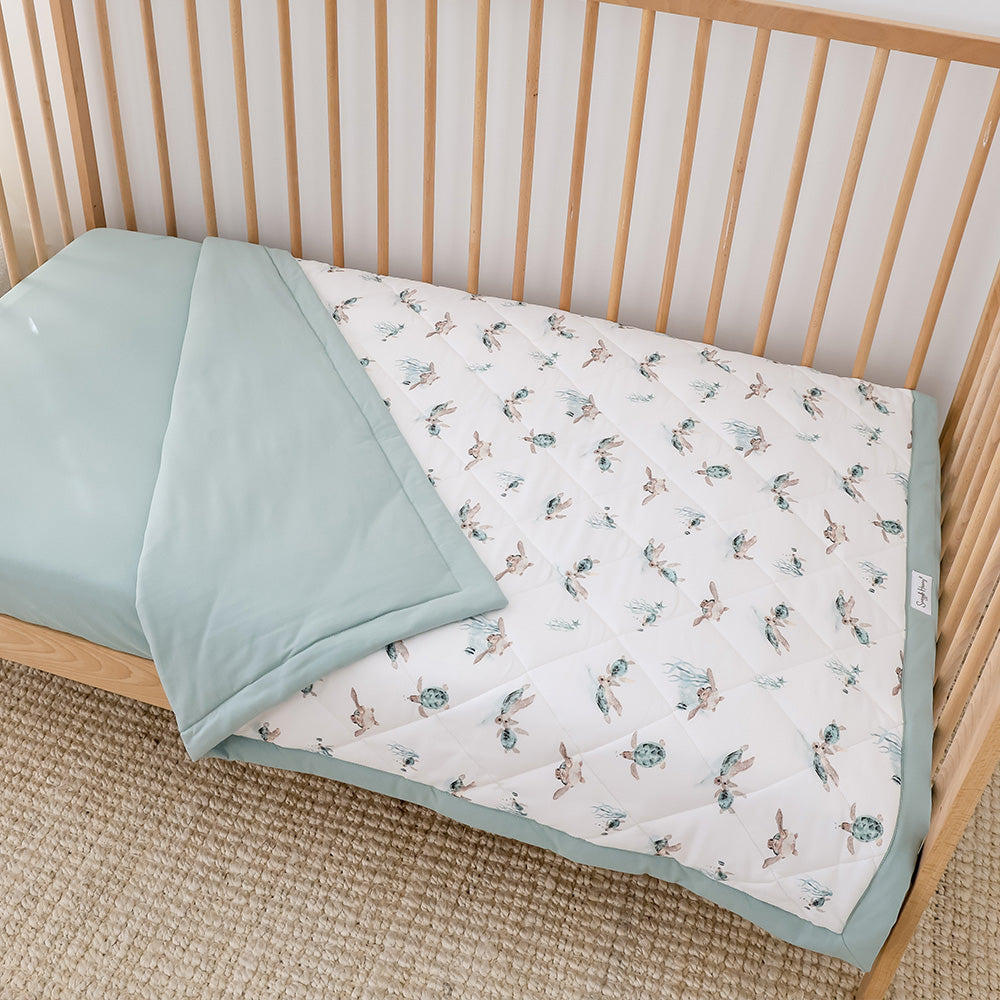 Turtle Organic Cotton Cot Comforter - View 1