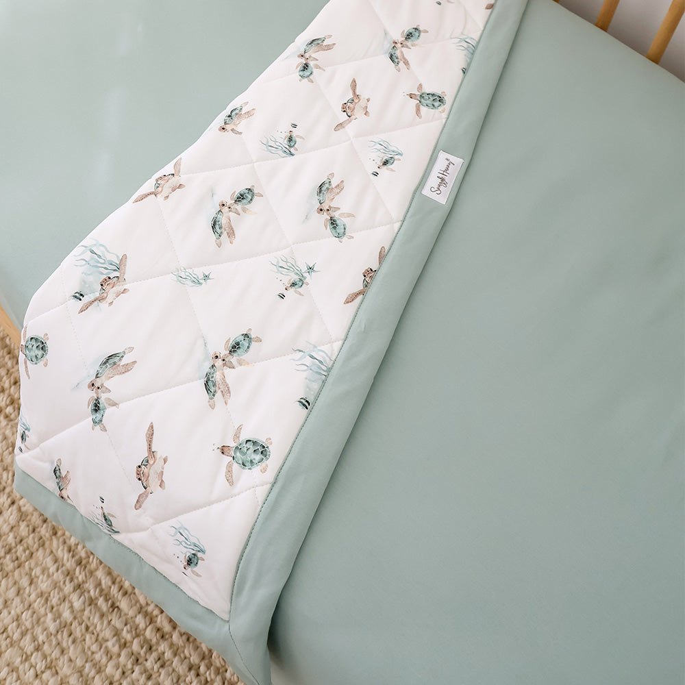 Turtle Organic Cotton Cot Comforter - View 4