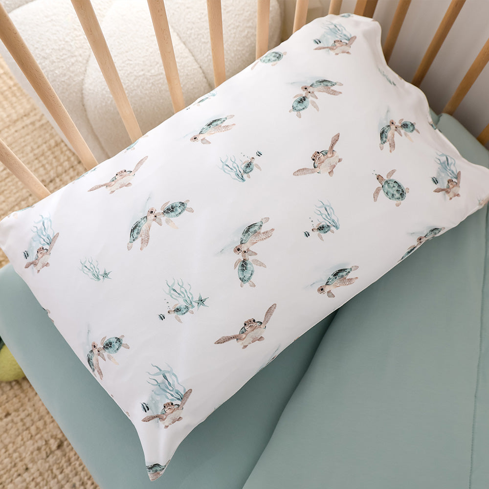 Turtle Organic Cotton Toddler Pillowcase - View 1