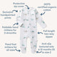 Turtle Organic Snuggle Sleepsuit Zip Footie - Thumbnail 4