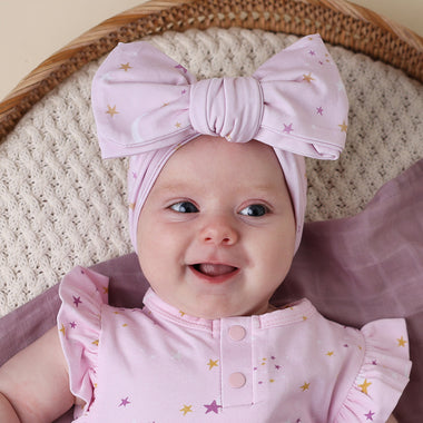 Twinkle Organic Oversized Bow | Snuggle Hunny