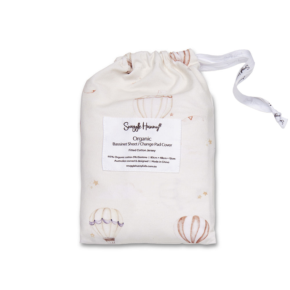 Up & Away Organic Bassinet Sheet / Change Pad Cover - View 5