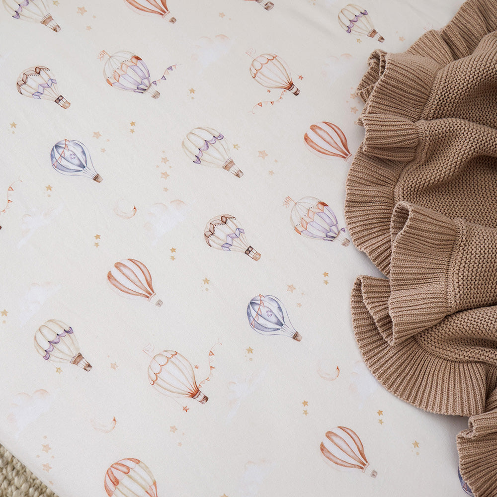 Up & Away Organic Fitted Cot Sheet - View 2