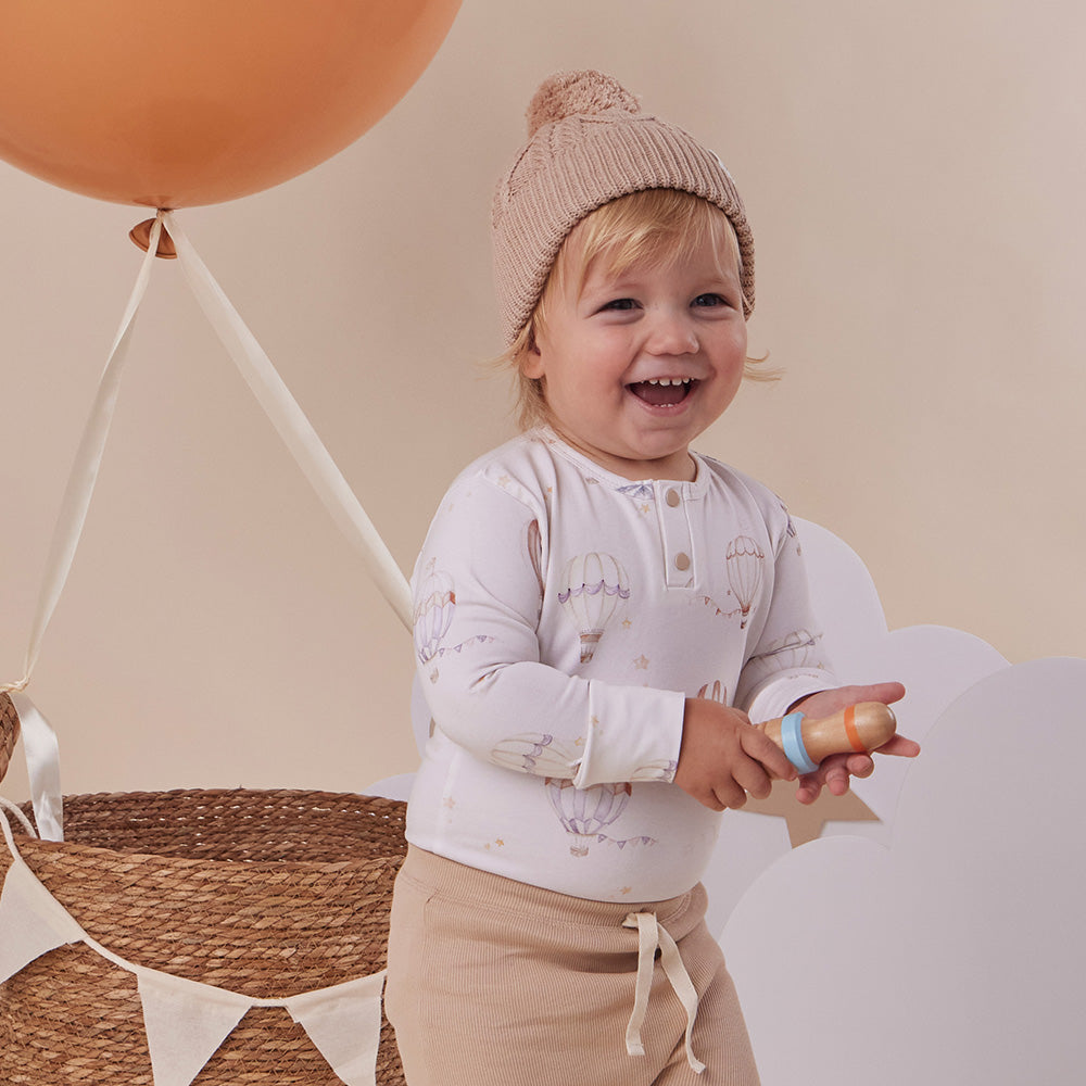 Up & Away Long Sleeve Organic Bodysuit - View 10