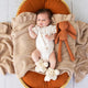 Cream Organic Cotton Knit Booties - Thumbnail 5