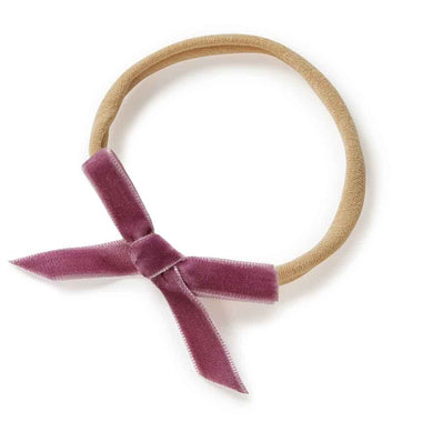 Grape Velvet Bow-Snuggle Hunny