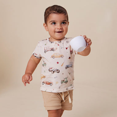 Vintage Cars Organic Short Sleeve Top | Snuggle Hunny
