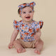 Vintage Blossom Short Sleeve Organic Bodysuit with Frill - Thumbnail 5