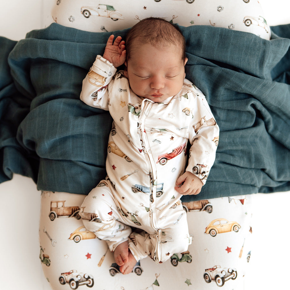 Vintage Cars Organic Snugglesuit Convertible Romper - View 10