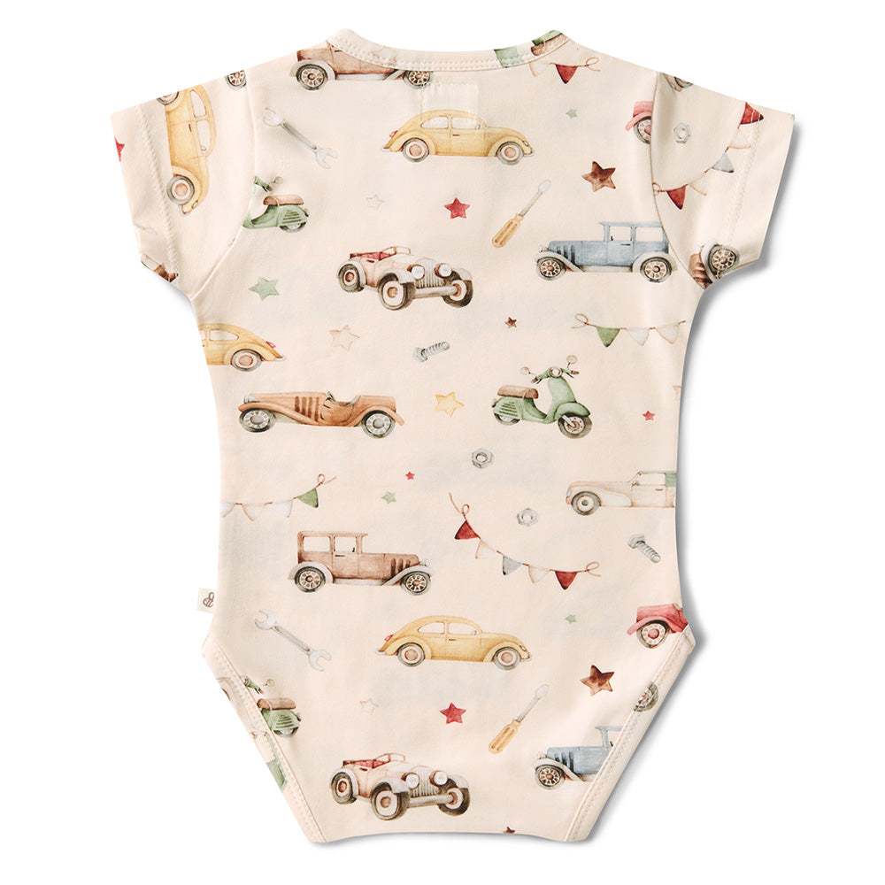 Vintage Cars Short Sleeve Organic Bodysuit - View 4