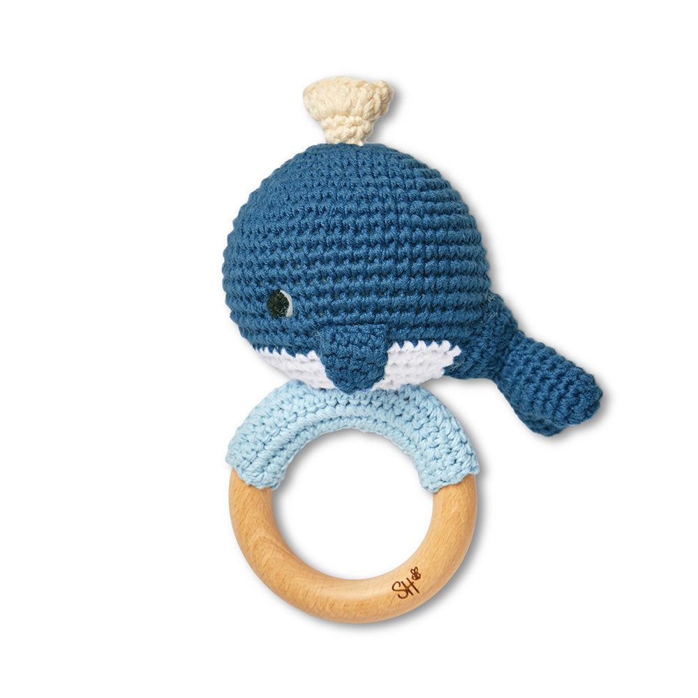 Handmade Whale Crochet Rattle - View 2