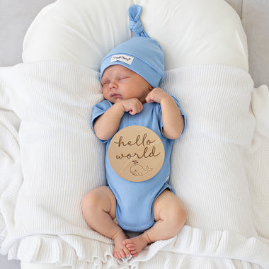 Whale Wooden Milestone Cards | Snuggle Hunny