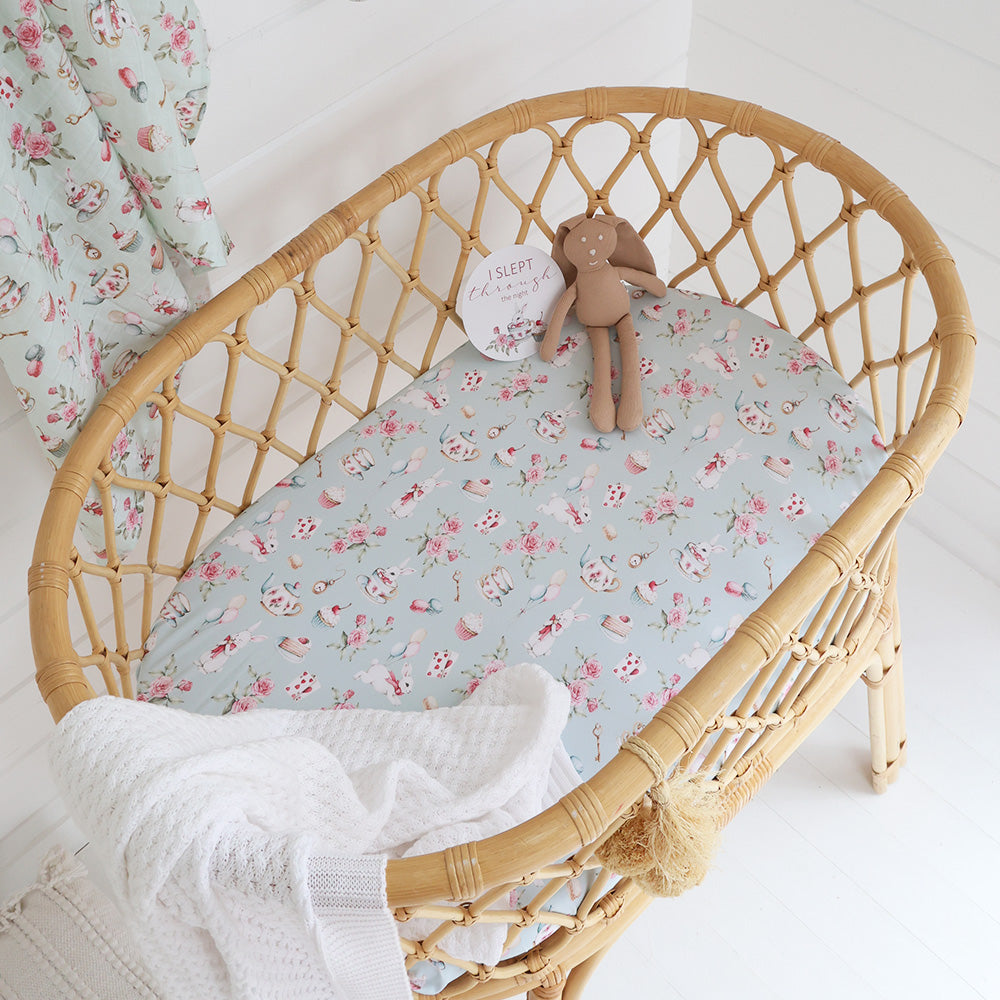 White Rabbit Organic Bassinet Sheet / Change Pad Cover - View 1