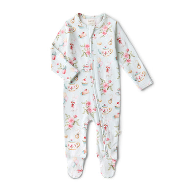 White Rabbit Organic Snuggle Sleepsuit Zip Footie | Snuggle Hunny