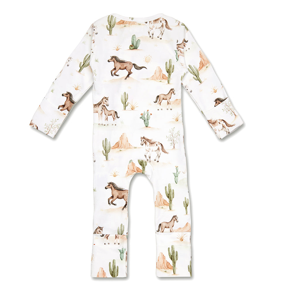 Wild Horses Organic Snugglesuit Convertible Romper - View 10
