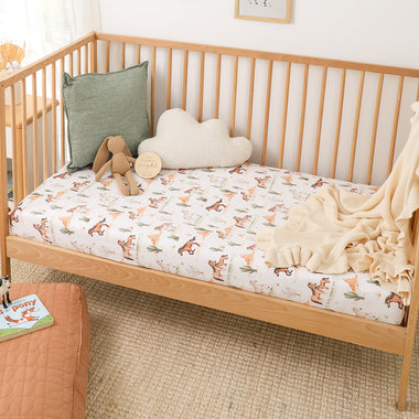 Wild Horses Organic Fitted Cot Sheet | Snuggle Hunny