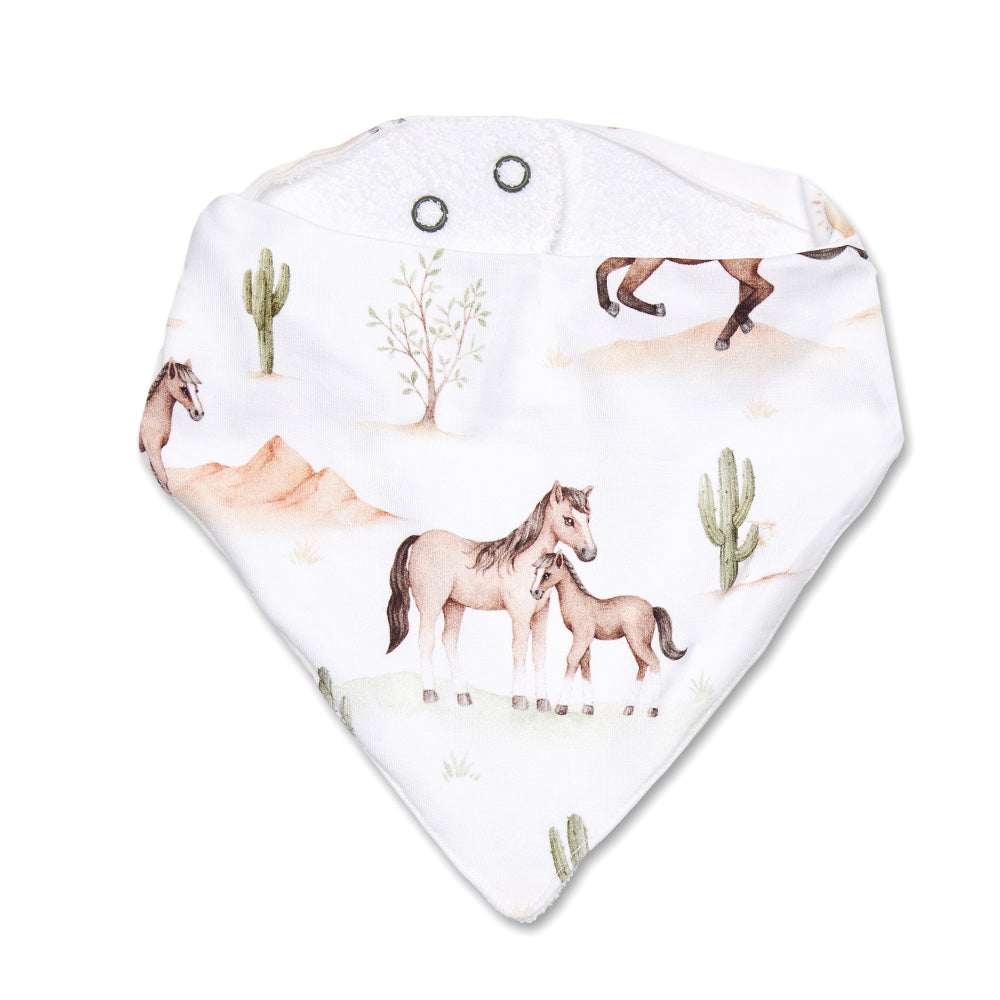 Wild Horses Organic Dribble Bib - View 2