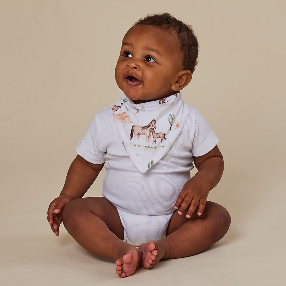 Wild Horses Organic Dribble Bib - View 5