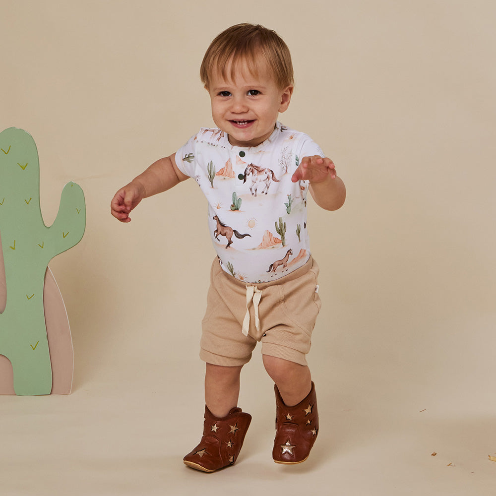 Wild Horses Short Sleeve Organic Bodysuit - View 15