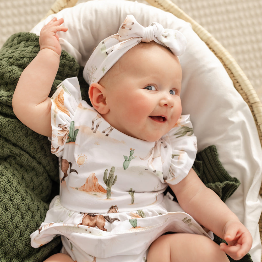 Wild Horses Short Sleeve Organic Dress - View 8