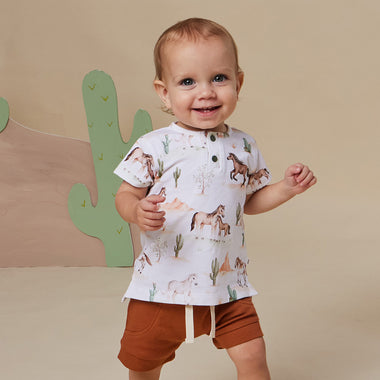 Wild Horses Organic Short Sleeve Top | Snuggle Hunny