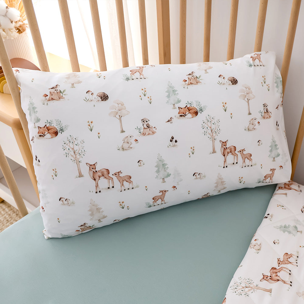 Woodland Tales Organic Cotton Toddler Pillowcase - View 1