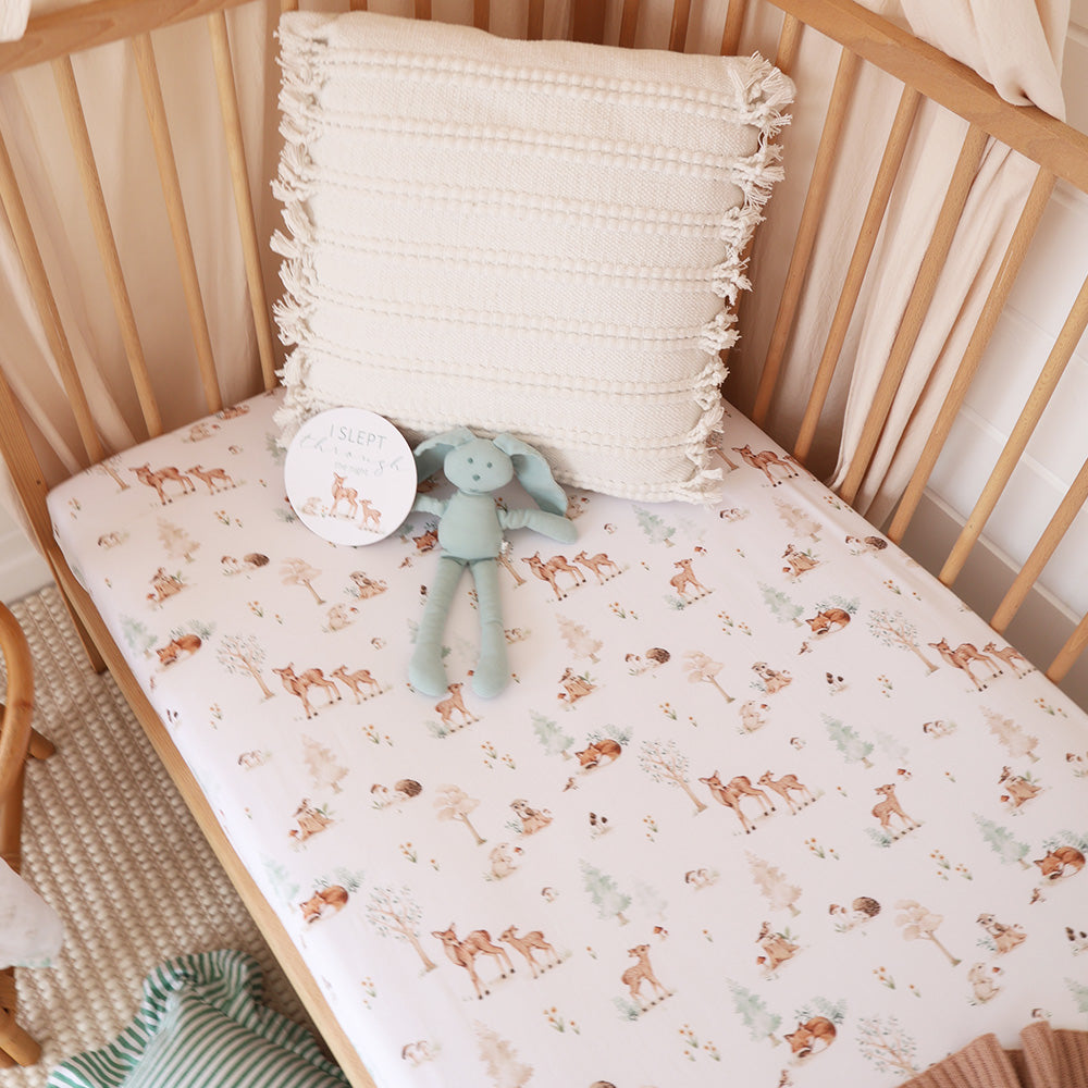 Woodland Tales Organic Fitted Cot Sheet - View 3