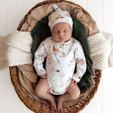 Woodland Tales Long Sleeve Organic Bodysuit | Snuggle Hunny