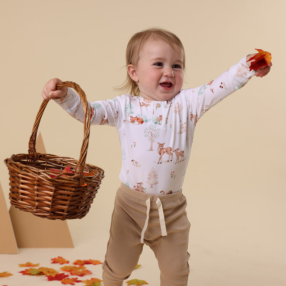 Woodland Tales Long Sleeve Organic Bodysuit - View 7