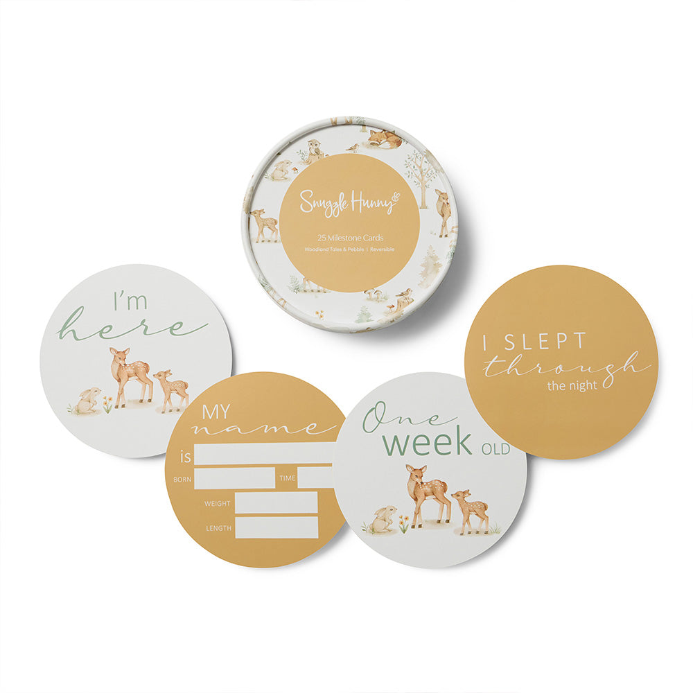 Woodland Tales & Pebble Reversible Milestone Cards - View 1