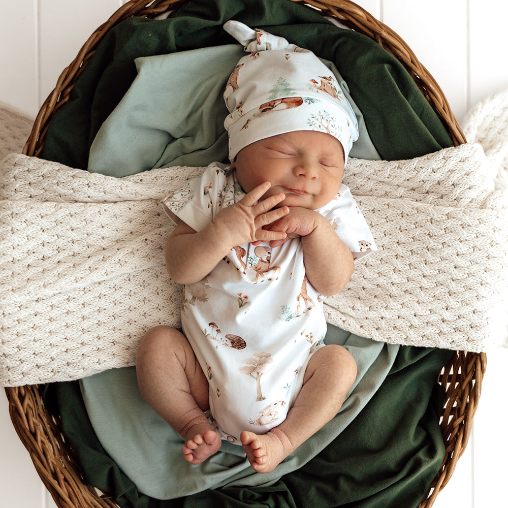 Woodland Tales Short Sleeve Organic Bodysuit - View 9