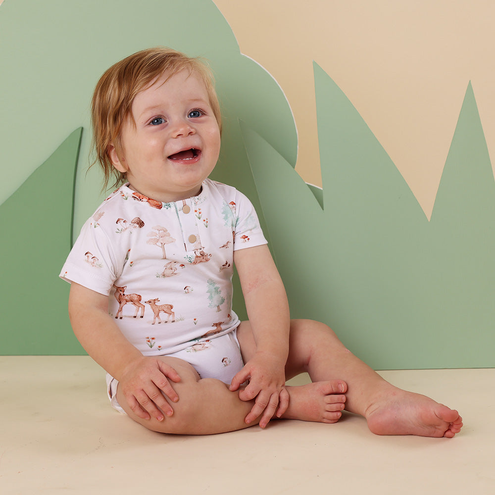 Woodland Tales Short Sleeve Organic Bodysuit - View 6