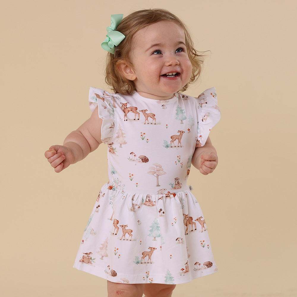 Woodland Tales Short Sleeve Organic Dress - View 1